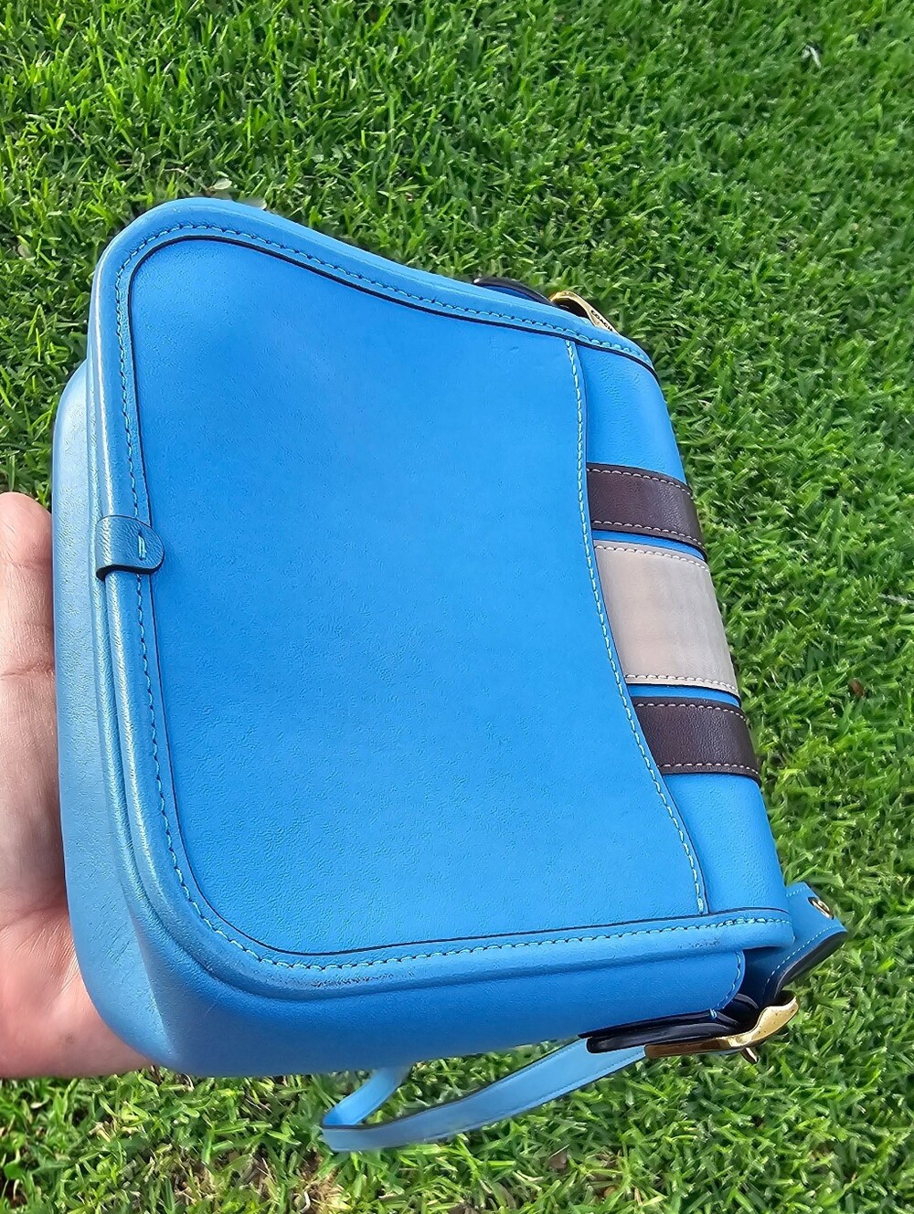 Coach Rambler 16 Varsity Stripe Limited Edition Leather Crossbody Bag NWOT - Picture 7 of 16
